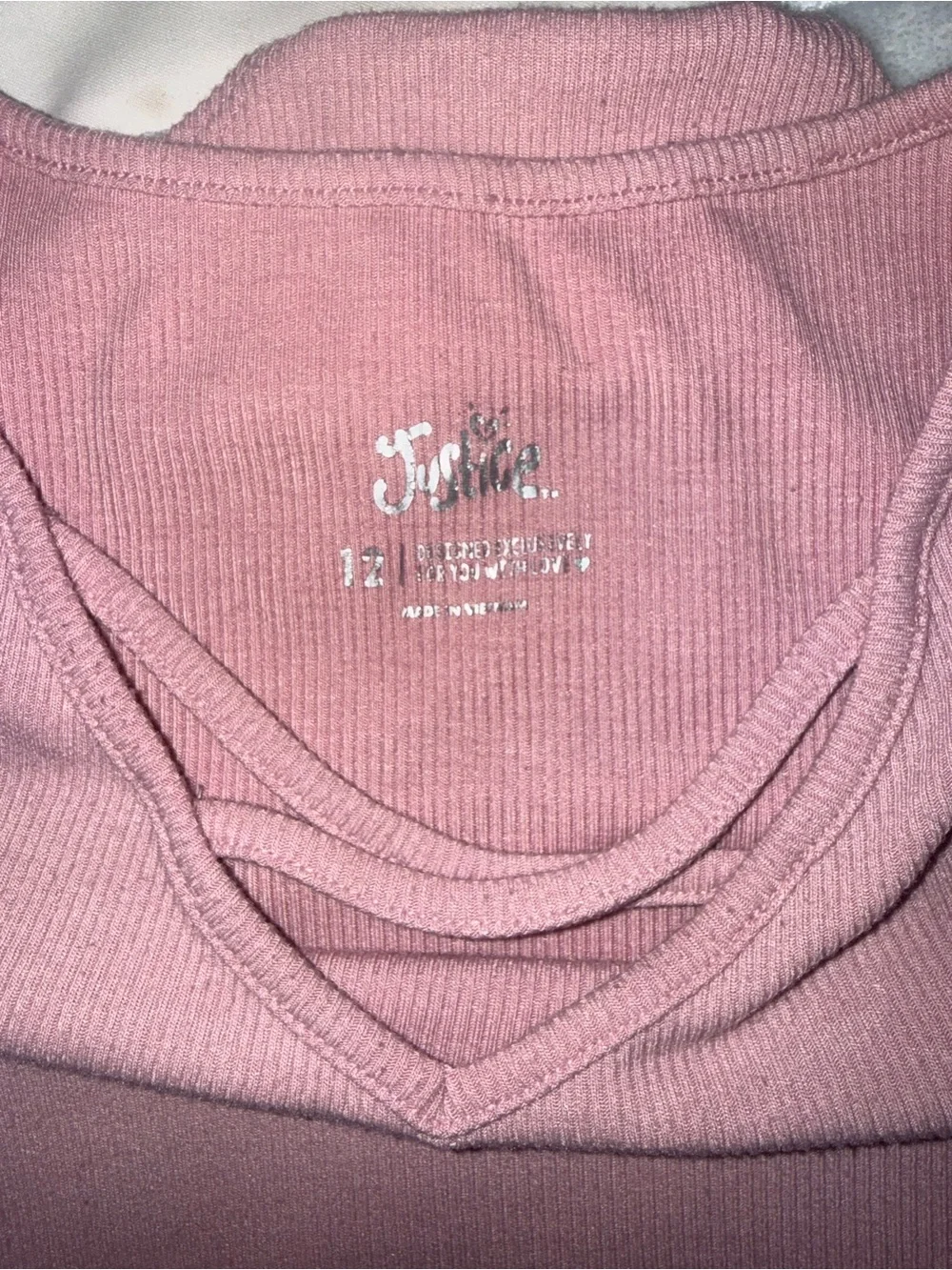 Kids Ribbed Pink One-Piece Bodysuit